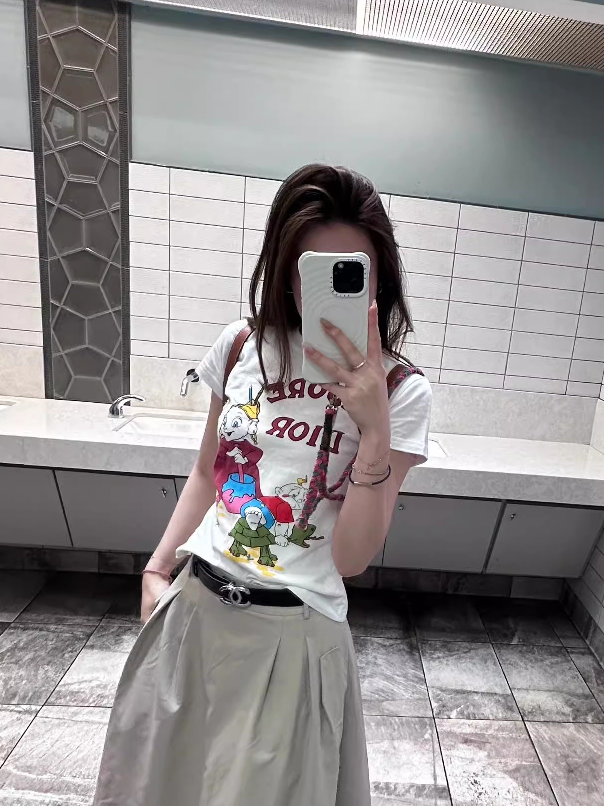 Korean Style Magical Witch Cartoon Print Short Sleeve Slim Fit High-Stretch Cotton T-Shirt for Women Korean Style Magical Witch Cartoon Print Short Sleeve Slim Fit High-Stretch Cotton T-Shirt for Women