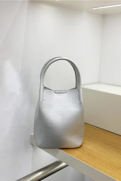 Korean Style Mini Bucket Bag - Lightweight Vertical Handheld Crossbody Bag, Versatile Small Tote for Everyday Use