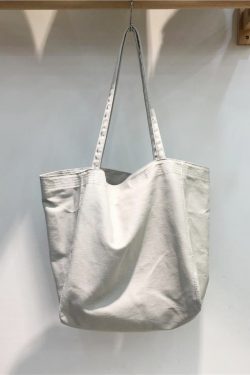 Korean Style Minimalist Large Capacity Canvas Tote Bag - Casual Shopping Shoulder Bag for Students, Ins Wind Lazy Aesthetic