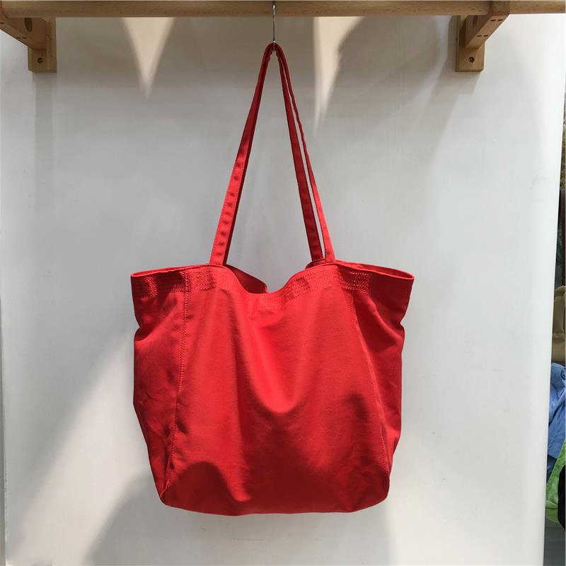 Korean Style Minimalist Large Capacity Canvas Tote Bag - Casual Shopping Shoulder Bag for Students, Ins Wind Lazy Aesthetic Korean Style Minimalist Large Capacity Canvas Tote Bag - Casual Shopping Shoulder Bag for Students, Ins Wind Lazy Aesthetic