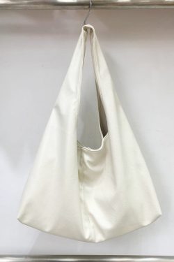 Korean Style Minimalist Large Capacity Tote Bag in High-Quality Silver Oil Wax Leather – Stylish Handheld Shoulder Bag for Everyday Use