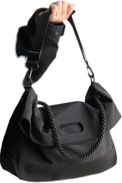 Korean Style Nylon Shoulder Bag for Women, Versatile Large Capacity Tote for Commuting, Classes, and Everyday Use
