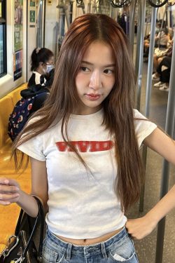 Korean Style Phantom Letter Print Short Sleeve Slim Fit Pure Cotton T-Shirt for Women - Trendy Casual Fashion Top