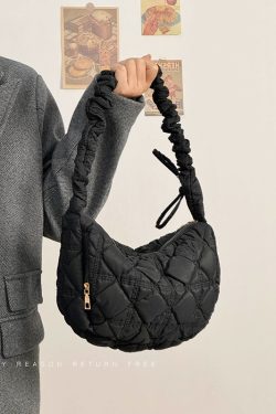 Korean-Style Pleated Dumpling Bag for Women, Large Capacity Lightweight Cloud Underarm Crossbody Bag