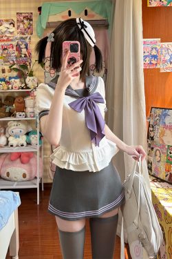 Korean-Style Pudding Bear Bodycon Top for Women - Slimming Summer Uniform in Sweet and Spicy College Style