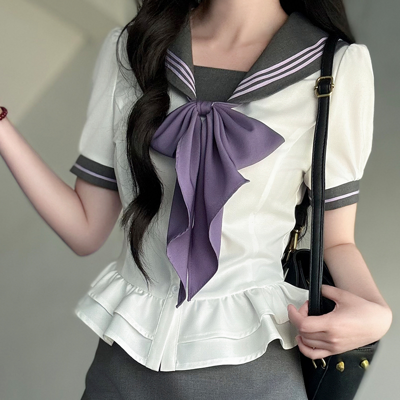 Korean-Style Pudding Bear Bodycon Top for Women - Slimming Summer Uniform in Sweet and Spicy College Style Korean-Style Pudding Bear Bodycon Top for Women - Slimming Summer Uniform in Sweet and Spicy College Style