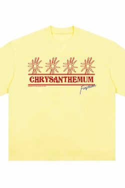 Korean-Style Retro Heavyweight T-Shirt for Women, Summer Sunflower Print, White Round Neck Short Sleeve, Loose Fit Top