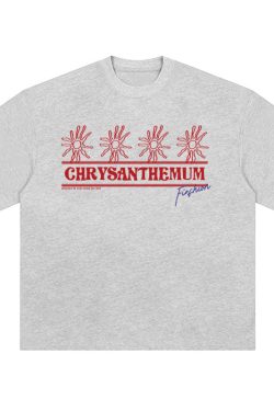 Korean-Style Retro Heavyweight T-Shirt for Women, Summer Sunflower Print, White Round Neck Short Sleeve, Loose Fit Top