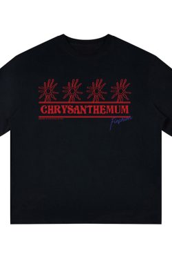 Korean-Style Retro Heavyweight T-Shirt for Women, Summer Sunflower Print, White Round Neck Short Sleeve, Loose Fit Top