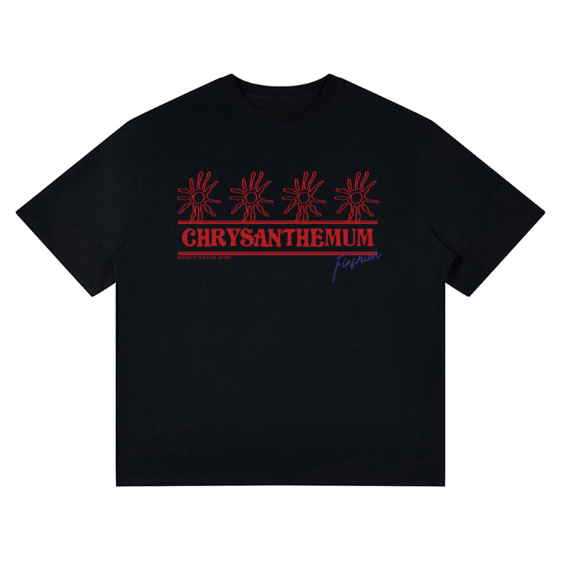 Korean-Style Retro Heavyweight T-Shirt for Women, Summer Sunflower Print, White Round Neck Short Sleeve, Loose Fit Top Korean-Style Retro Heavyweight T-Shirt for Women, Summer Sunflower Print, White Round Neck Short Sleeve, Loose Fit Top