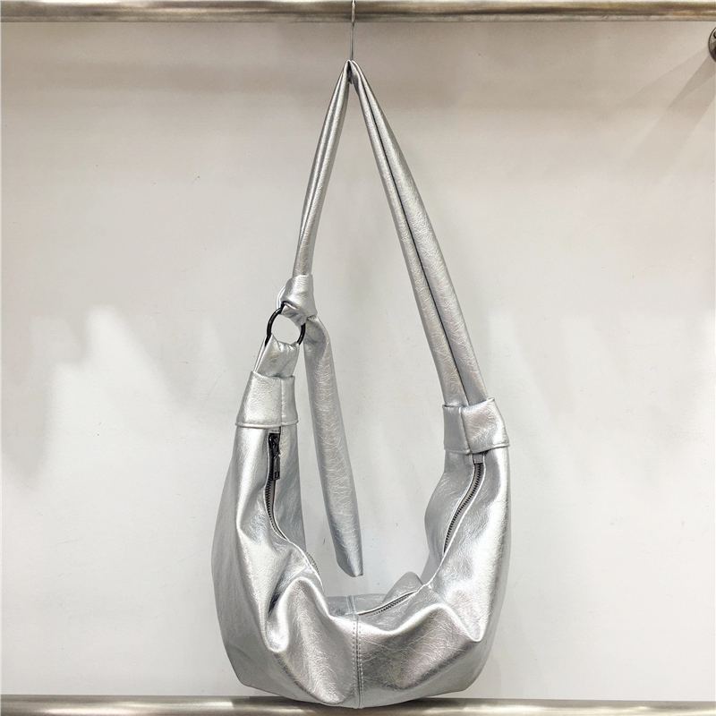 Korean-Style Retro Soft Leather Dumpling Bag - Large Capacity, Wrinkled Design, Casual Versatile Shoulder & Crossbody Bag Korean-Style Retro Soft Leather Dumpling Bag - Large Capacity, Wrinkled Design, Casual Versatile Shoulder & Crossbody Bag