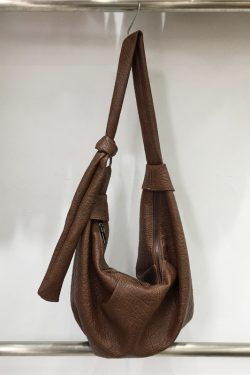 Korean-Style Retro Soft Leather Dumpling Bag - Large Capacity, Wrinkled Design, Casual Versatile Shoulder & Crossbody Bag