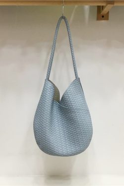 Korean Style Retro Woven Texture Handbag - Soft Leather Fashionable High-Quality Shoulder Tote Bag