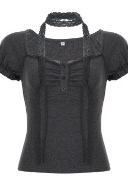 Korean Style Ruffled Short Sleeve Top & Bow Half-Length Skirt Set - Trendy Seoul Diary Look for Chic Fashionistas