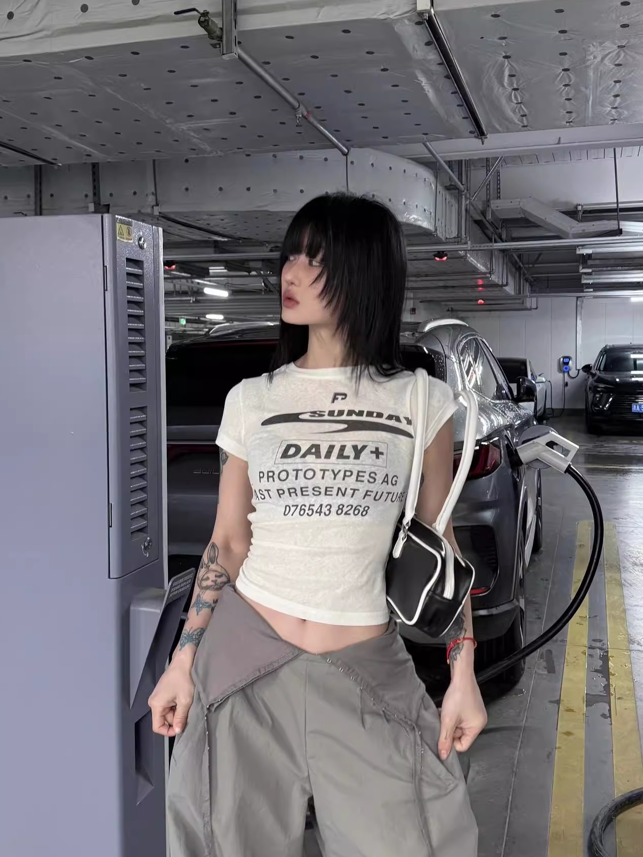 Korean Style Short Sleeve T-Shirt for Women, Slightly Sheer Bamboo Cotton, Sports Letter Print, Trendy Casual Top for Spicy Girls Korean Style Short Sleeve T-Shirt for Women, Slightly Sheer Bamboo Cotton, Sports Letter Print, Trendy Casual Top for Spicy Girls