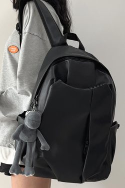 Korean-Style Soft Leather Laptop Backpack for Men & Women, Large Capacity Dual-Use High-End Student Book Bag