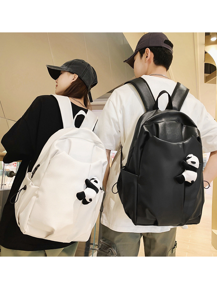 Korean-Style Soft Leather Laptop Backpack for Men & Women, Large Capacity Dual-Use High-End Student Book Bag Korean-Style Soft Leather Laptop Backpack for Men & Women, Large Capacity Dual-Use High-End Student Book Bag