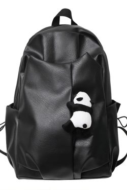 Korean-Style Soft Leather Laptop Backpack for Men & Women, Large Capacity Dual-Use High-End Student Book Bag