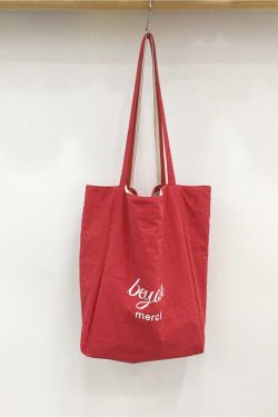 Korean-Style Striped Canvas Tote Bag - Small Double-Sided Two-Way Shoulder Bag for Summer Casual Student Use