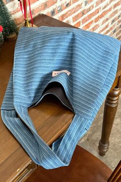Korean-Style Striped Denim Tote Bag for Women - Large Capacity Shoulder Bag for Students and Commuters 2025