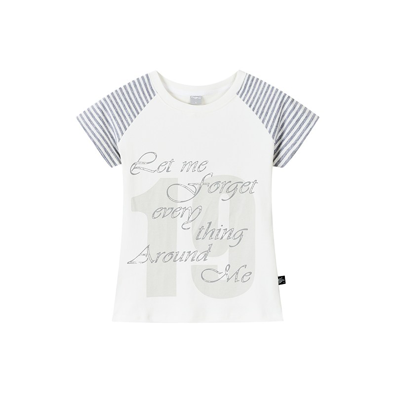 Korean Style Striped T-shirt for Women - Summer Spliced Raglan Sleeve Short Sleeve Top, Trendy Niche Fashion Korean Style Striped T-shirt for Women - Summer Spliced Raglan Sleeve Short Sleeve Top, Trendy Niche Fashion