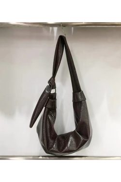 Korean Style Vintage Soft Leather Dumpling Bag - Large Capacity Casual Crossbody Shoulder Bag for Everyday Use