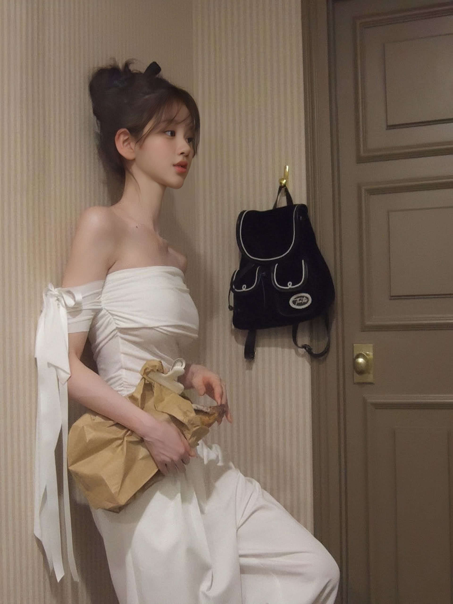 Korean Style Women's One-Shoulder Ruffle Lace Short Sleeve T-shirt - Summer Holiday White Top for Instagram Ready Looks Korean Style Women's One-Shoulder Ruffle Lace Short Sleeve T-shirt - Summer Holiday White Top for Instagram Ready Looks