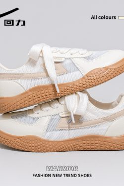 Korean Style Women's Versatile Breathable White Velcro Sneakers - Niche Design for Spring and Summer