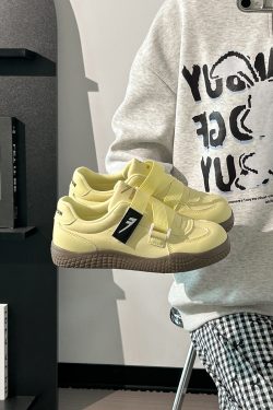 Korean Style Women's Versatile Breathable White Velcro Sneakers - Niche Design for Spring and Summer