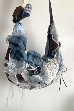 Lace Bow Spliced Dumpling Bag - Versatile Large Capacity Shoulder Crossbody Tote for Women, Perfect for Commuting and Daily Use