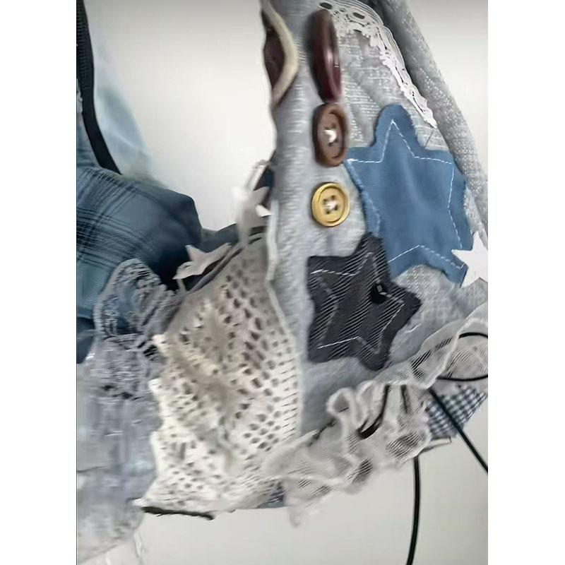 Lace Bow Spliced Dumpling Bag - Versatile Large Capacity Shoulder Crossbody Tote for Women, Perfect for Commuting and Daily Use Lace Bow Spliced Dumpling Bag - Versatile Large Capacity Shoulder Crossbody Tote for Women, Perfect for Commuting and Daily Use