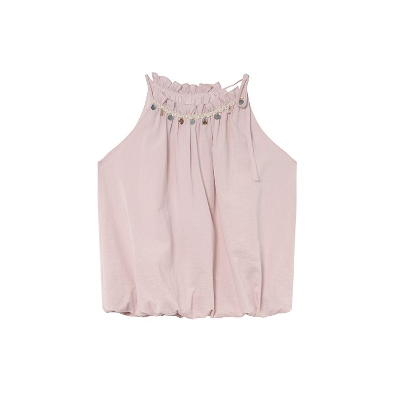 Lace Flower Bud Neck Hanging Vest for Women - Stylish Summer 2025 Top, Age-Reducing Design, Perfect for Y2K and Korean Style Lace Flower Bud Neck Hanging Vest for Women - Stylish Summer 2025 Top, Age-Reducing Design, Perfect for Y2K and Korean Style