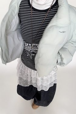 Lace Jacquard Bow Short Layered Petticoat Skirt - Three-Tiered Puff A-Line Dress for 90s Y2K Inspired Fashion