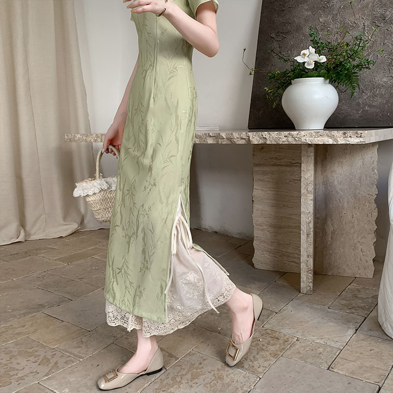 Lace Leggings with Anti-Exposure Lining, Cotton-Linen Wide-Leg Pants for Women, Layered Style for Hanfu and Qipao, Trendy Fashion Essential Lace Leggings with Anti-Exposure Lining, Cotton-Linen Wide-Leg Pants for Women, Layered Style for Hanfu and Qipao, Trendy Fashion Essential