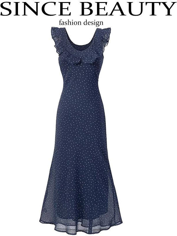 Lace Trim Polka Dot Dress with Flutter Sleeves and Waist Tie - Slim Fit Summer 2025 Women's Fashion Lace Trim Polka Dot Dress with Flutter Sleeves and Waist Tie - Slim Fit Summer 2025 Women's Fashion