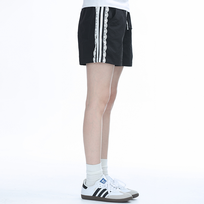 Lace Trim Spliced Ultra-Short Casual Shorts for Women - Summer Quick-Dry Sports Hot Pants - Y2K Style Lace Trim Spliced Ultra-Short Casual Shorts for Women - Summer Quick-Dry Sports Hot Pants - Y2K Style
