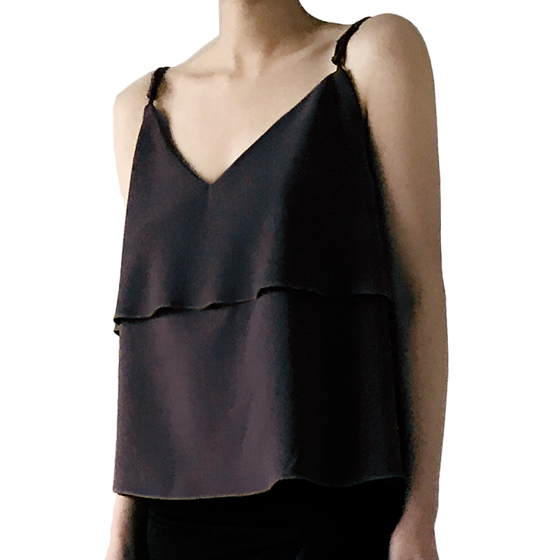 Lace-Trimmed Sleeveless Camisole Top - Versatile Summer V-Neck Blouse for Beach Vacation - Loose Fit, Trendy Style Lace-Trimmed Sleeveless Camisole Top - Versatile Summer V-Neck Blouse for Beach Vacation - Loose Fit, Trendy Style