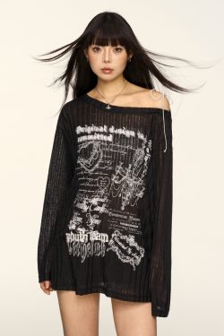 Lace-Up Off-Shoulder T-Shirt for Women - Summer Loose Fit American Style Top, Sweet & Spicy Versatile Cover-Up, Y2K Trend