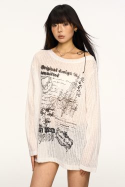 Lace-Up Off-Shoulder T-Shirt for Women - Summer Loose Fit American Style Top, Sweet & Spicy Versatile Cover-Up, Y2K Trend