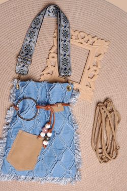 Large Capacity Bohemian Tassel Denim Bag - Ethnic Style Backpack, Crossbody & Shoulder Bag for Commuting & Travel