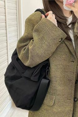 Large-Capacity Canvas Commuter Tote Bag for College Students, Women's Crossbody Shoulder Bag, Perfect for Classes and Daily Use