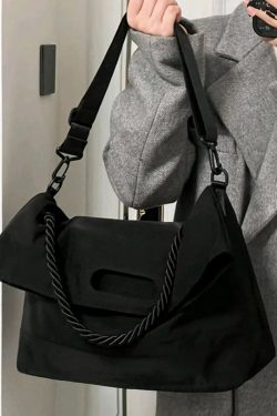 Large-Capacity Canvas Commuter Tote Bag for College Students, Women's Crossbody Shoulder Bag, Perfect for Classes and Daily Use