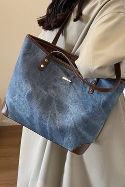 Large-Capacity Casual Tote Bag for Women - Versatile Spring 2025 Commuting & Travel Shoulder Bag