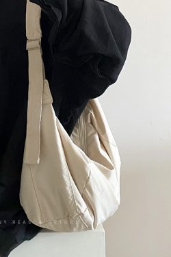 Large Capacity Dumpling Crossbody Bag for Women - 2024 Autumn Winter Down Cotton, Simple & Versatile Shoulder Bag