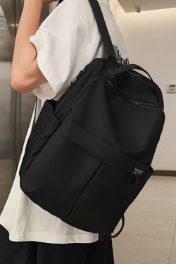 Large Capacity French Double Shoulder Bag - Simple Sports Backpack for Students & Travel - Versatile School Bag for Short Trips