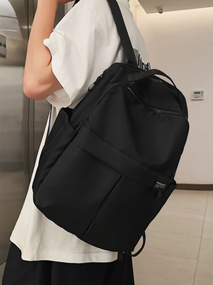 Large Capacity French Double Shoulder Bag - Simple Sports Backpack for Students & Travel - Versatile School Bag for Short Trips Large Capacity French Double Shoulder Bag - Simple Sports Backpack for Students & Travel - Versatile School Bag for Short Trips