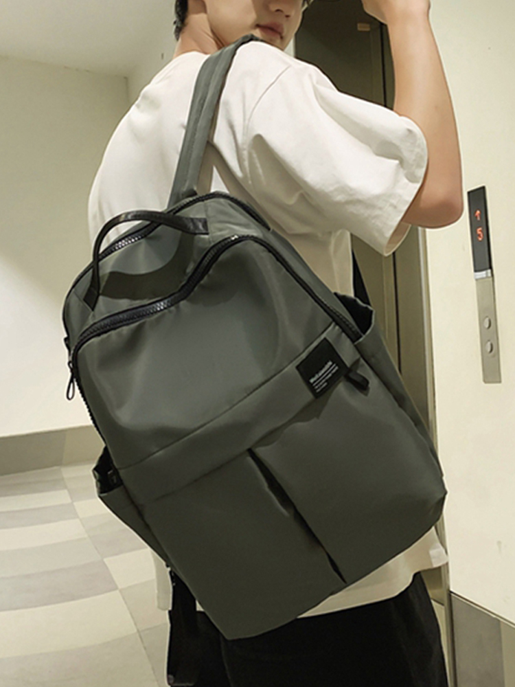 Large Capacity French Double Shoulder Bag - Simple Sports Backpack for Students & Travel - Versatile School Bag for Short Trips Large Capacity French Double Shoulder Bag - Simple Sports Backpack for Students & Travel - Versatile School Bag for Short Trips