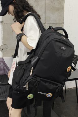 Large Capacity French Sports Backpack, Double Shoulder Student Bag, Travel Computer Bag for School and Classes