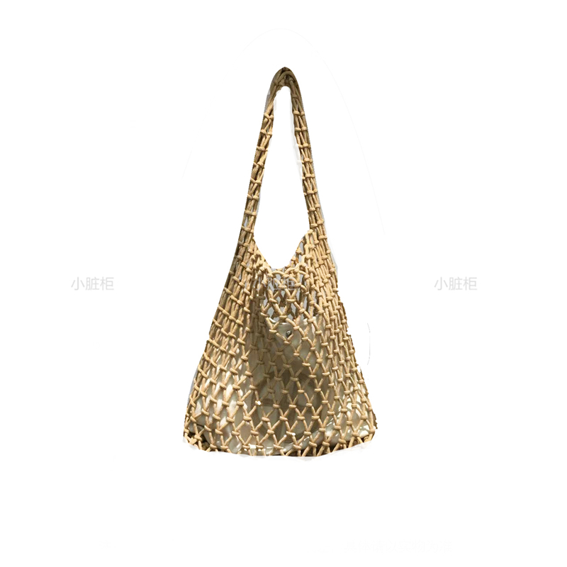 Large Capacity Handmade Woven Fishing Net Tote Bag - Korean Instagram Style Spring/Summer Shoulder Bag for Women Large Capacity Handmade Woven Fishing Net Tote Bag - Korean Instagram Style Spring/Summer Shoulder Bag for Women