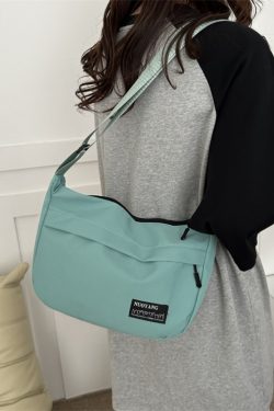 Large Capacity Harajuku Retro Casual Canvas Bag - Waterproof Dumpling Crossbody Bag for College Students and Women